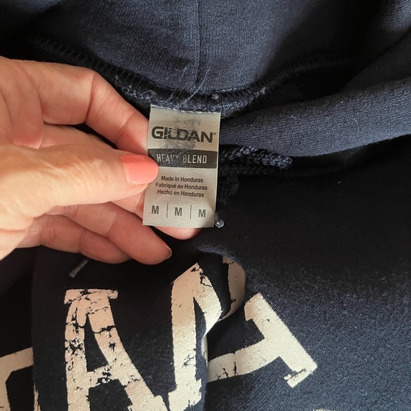 Scranton PA Hoodie Gildan Medium Navy Blue Unisex EUC - Picture 6 of 7